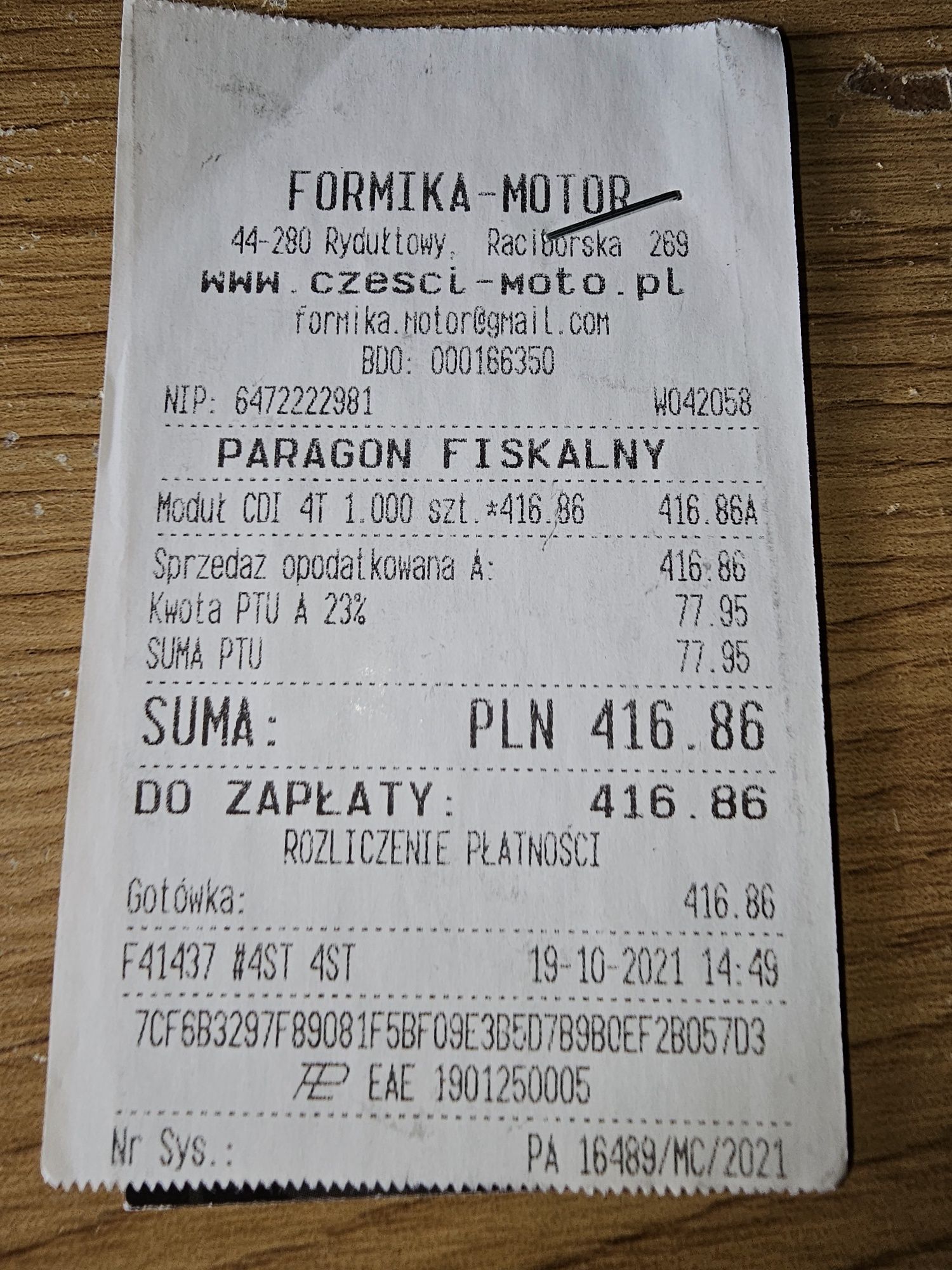 Moduł zapłonowy CDI