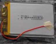 Bateria 303450; 3,7V; 1000mAh
