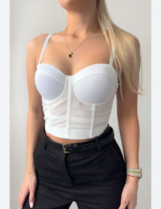 Корсет білого кольору одягнений 1 раз, розмір S, ціна 550 грн
