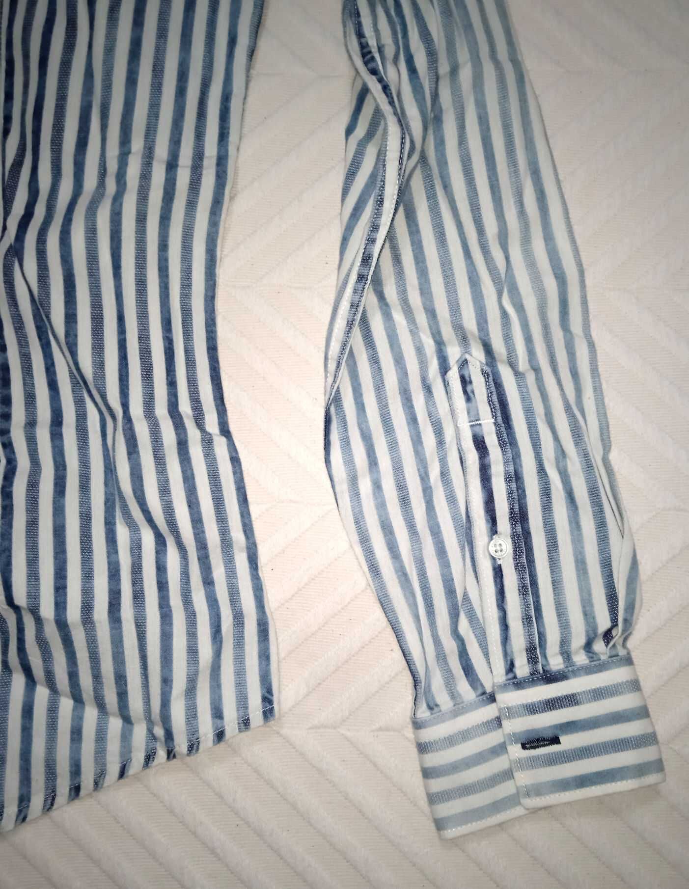 Camisa Slim Fit Salsa NOVA, Efeito Lavagem - Portes Gratis