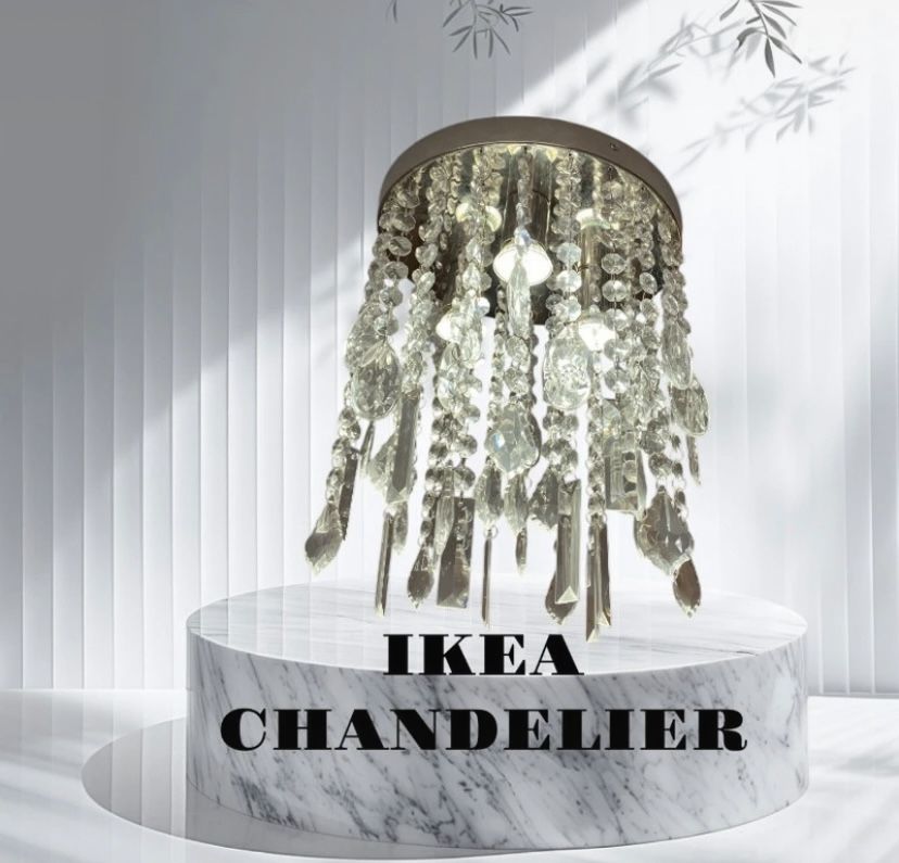 Żyrandol lampa sufitowa chandelier Ikea nowy krysztatki crystals Rinna