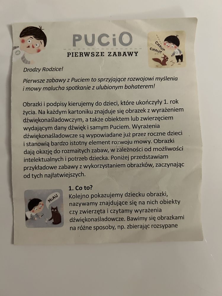 Zestaw edukacyjny „Pucio. Pierwsze zabawy”- komplet 40 elementów