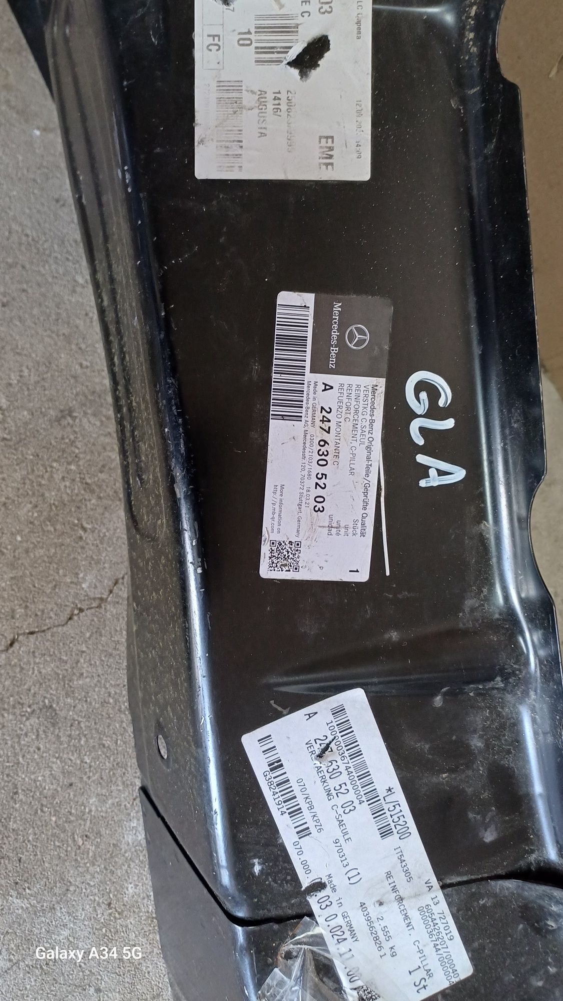 Poszycie karoseria wzmocnienie  mercedes GLA A247
