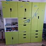 Ikea mlodziezowe meble szafa komoda slupek zestaw