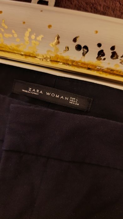 Eleganckie, czarne damskie spodnie w kant, Zaraz, rozm. L(40) idealne