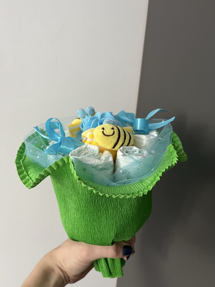 Bukiet z pampersów prezent dla dziecka chrzest narodziny baby shower