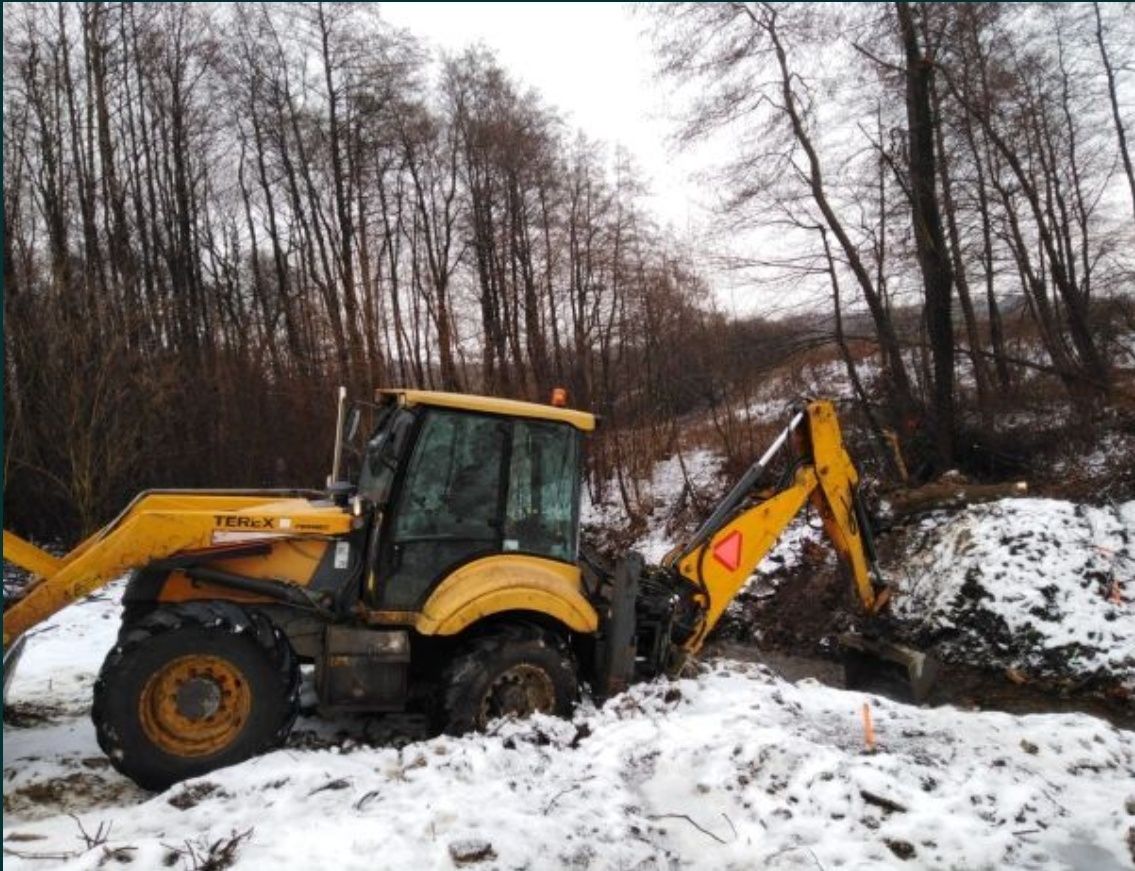 Koparka kołowa i  gąsienicowa z rotorem, koparkoładowarka, minikoparak