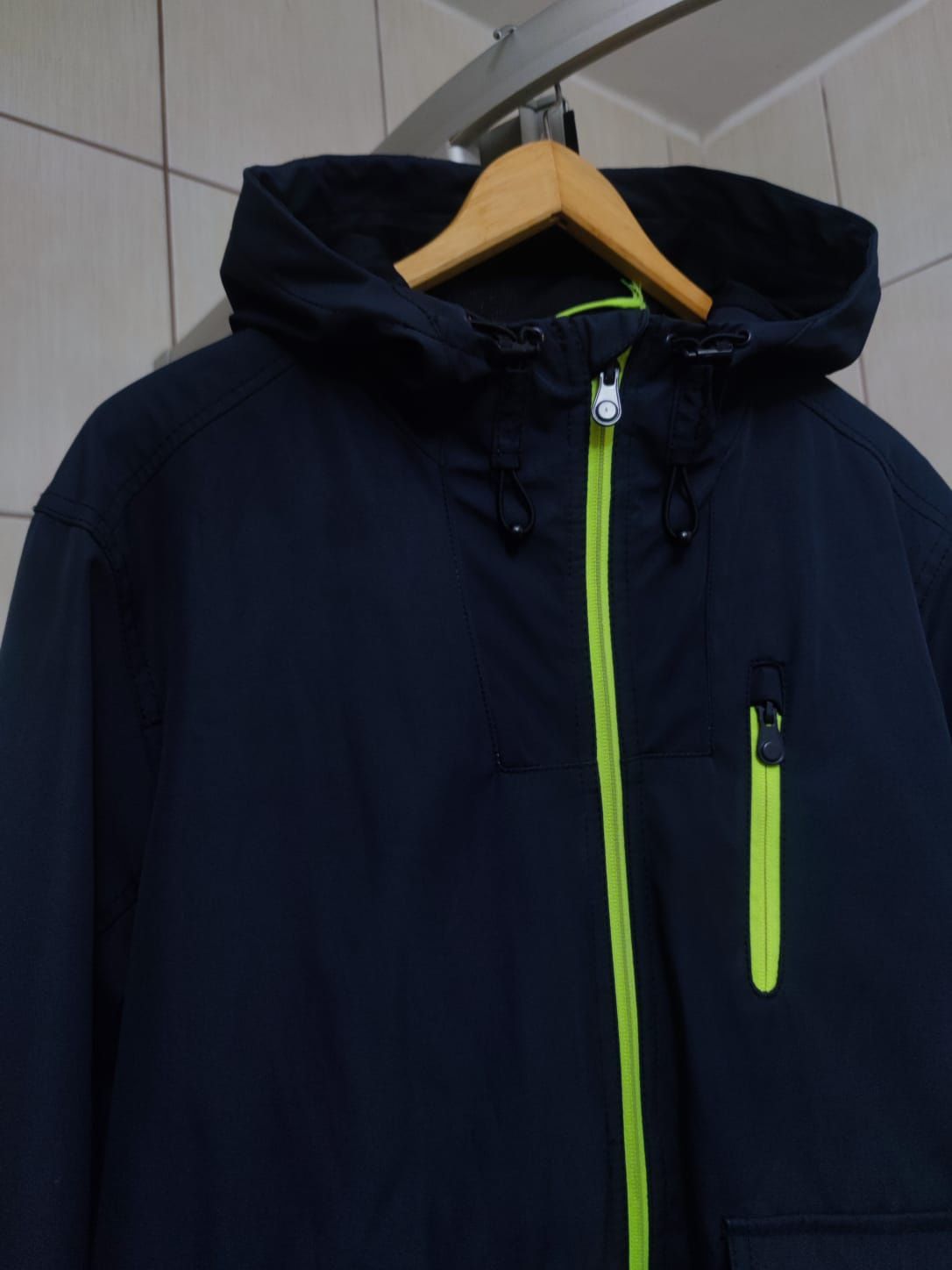 kurtka bluza lefties XL Softshell damska woman granatowa z zielonym su