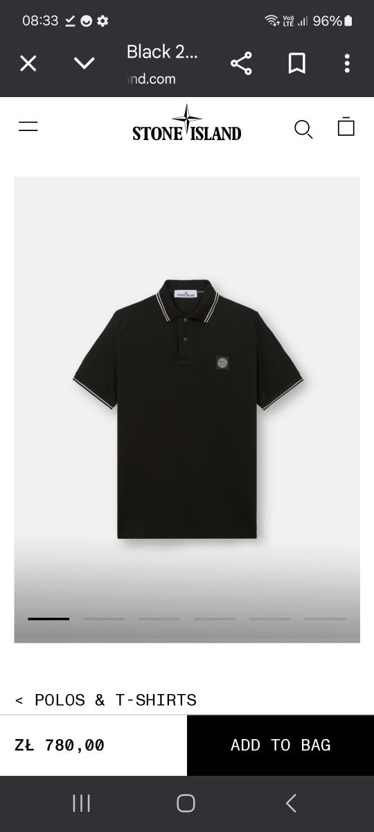 Stone Island 2szt nowe koszulki polo męskie r. M slim