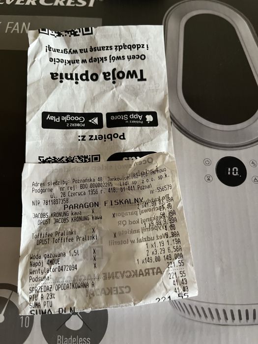 Wentylator  bezłopatkowy Silver Crest