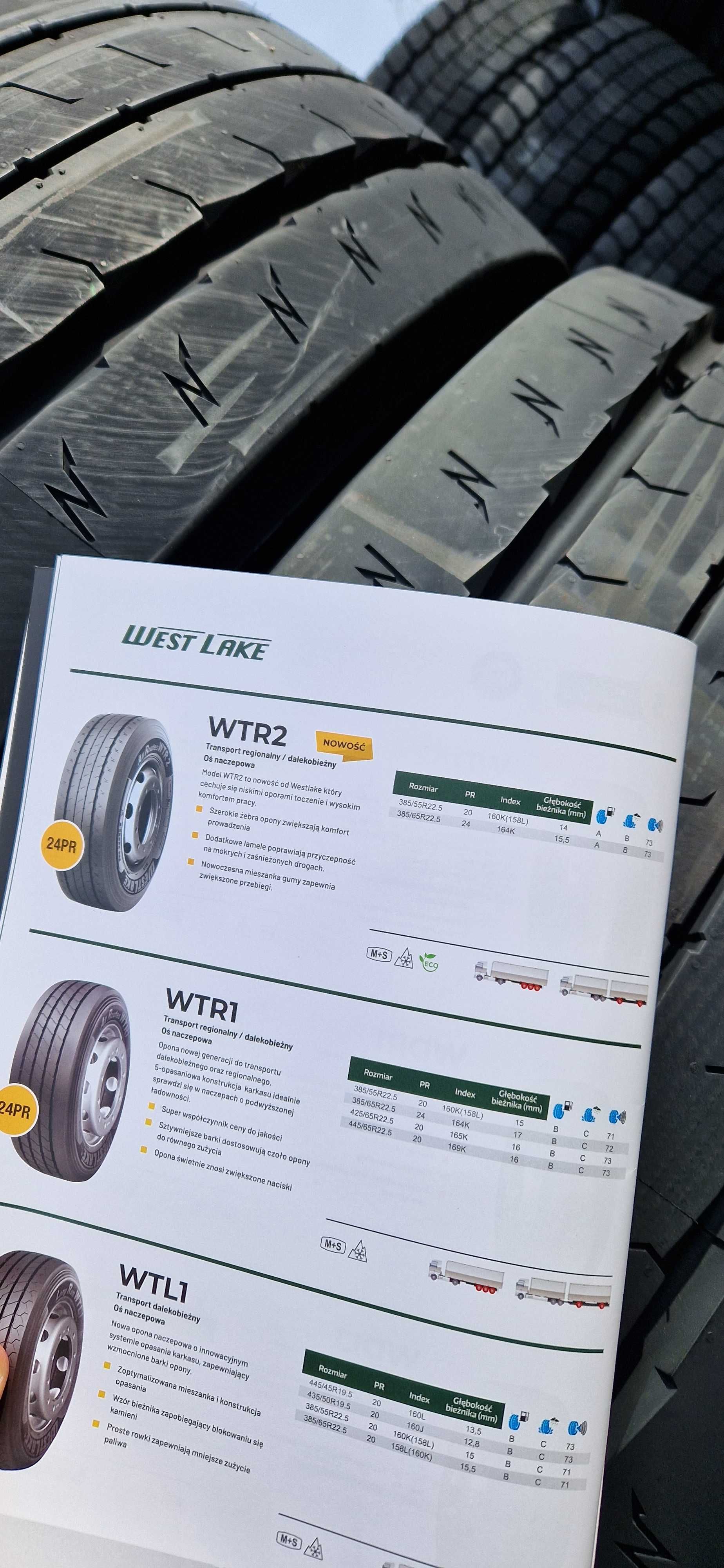 385 65R22.5 Westlake WTR2 Przód 164k Goodyear Fuelmax t Premium