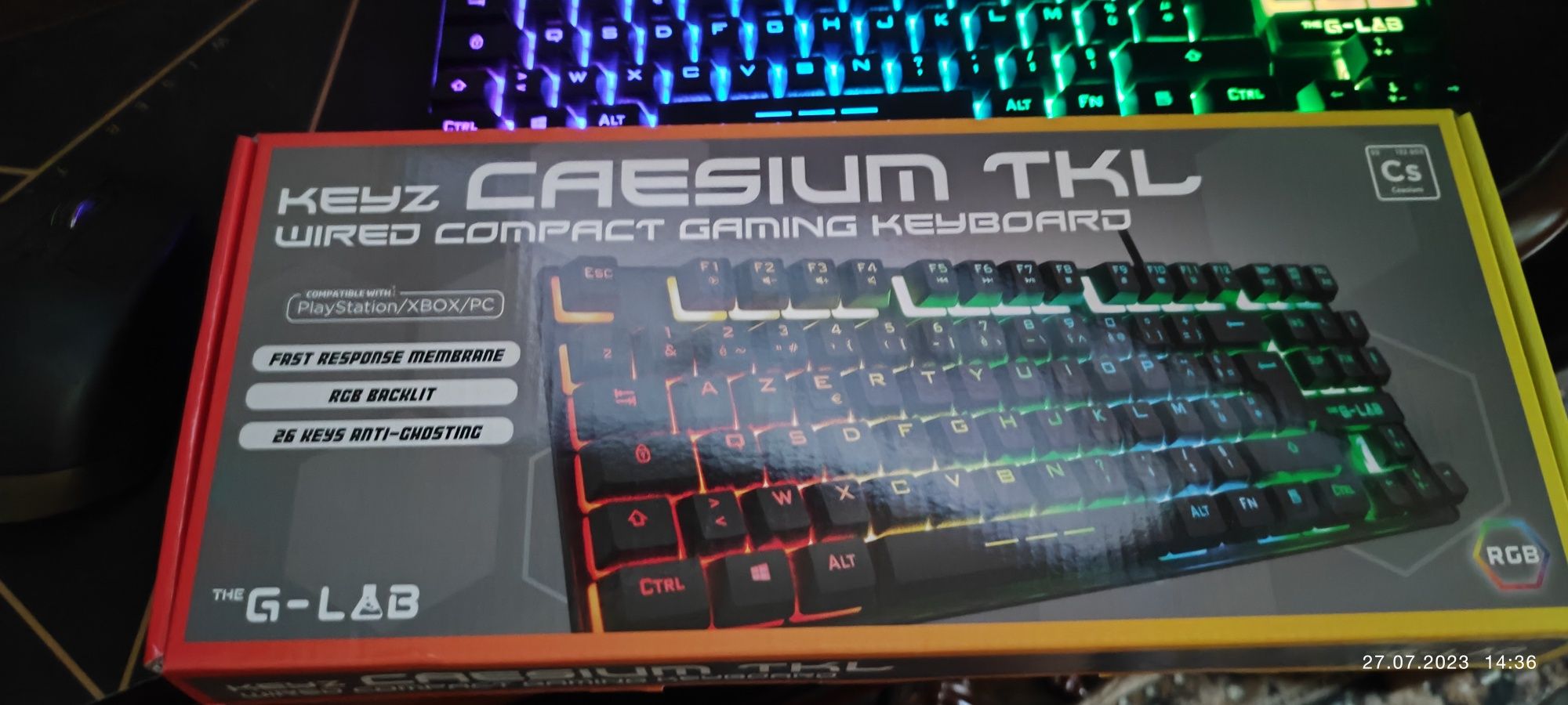Ігрова G-Lab TKL клавіатура AZERTY підсвітка RGB компакт FR французька