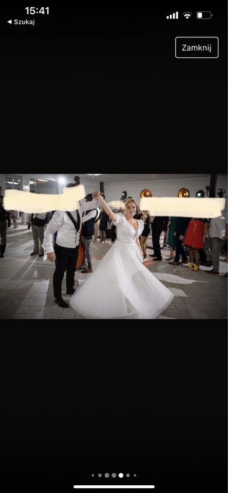 Sukienka ślubna 3w1 (body i dwie spódnice)