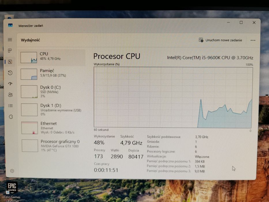 Komputer stacjonarny i5 OC 8 GB VRAM 16 GB RAM ssd