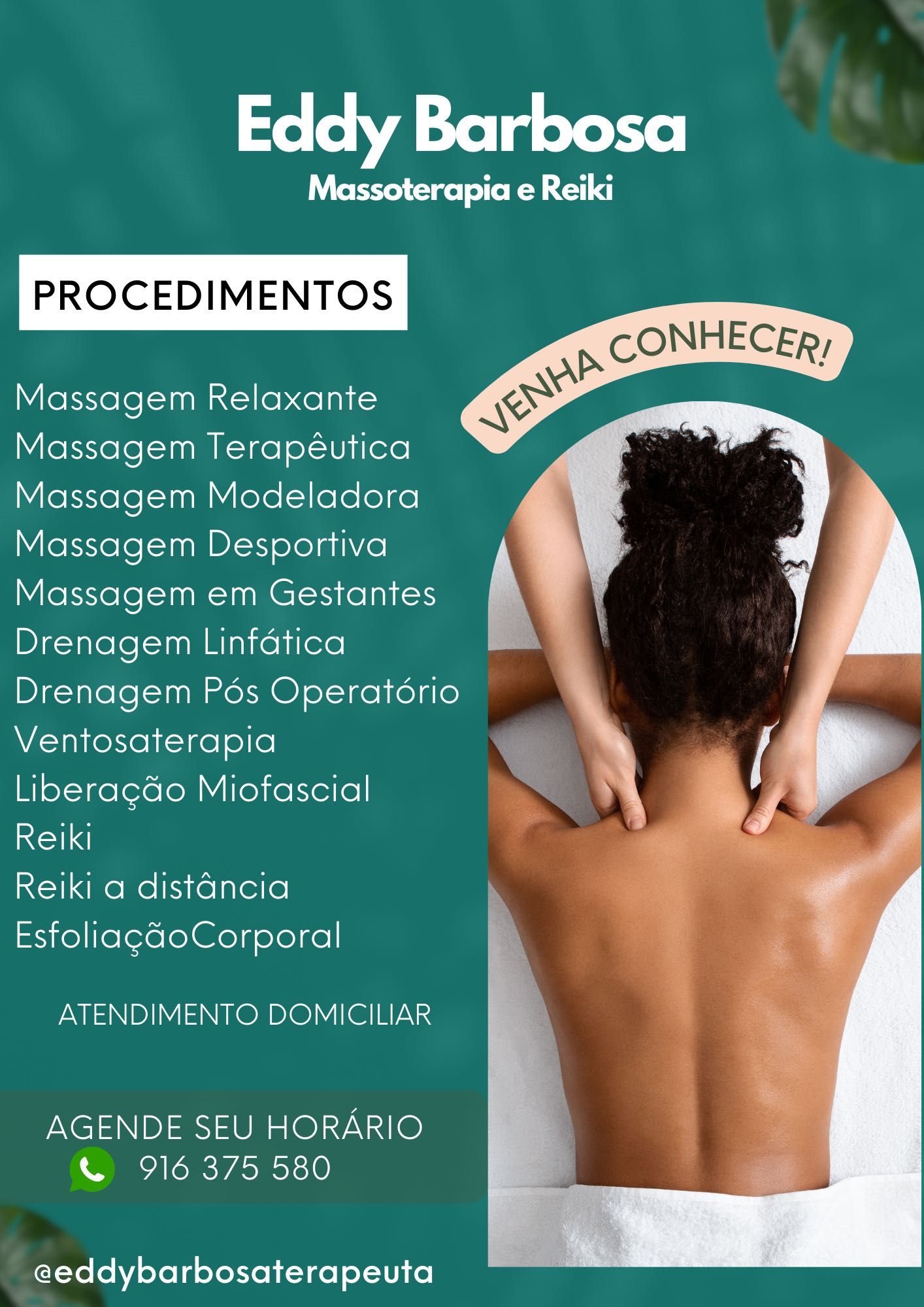 Massagem Terapêutica, Estética e Reiki