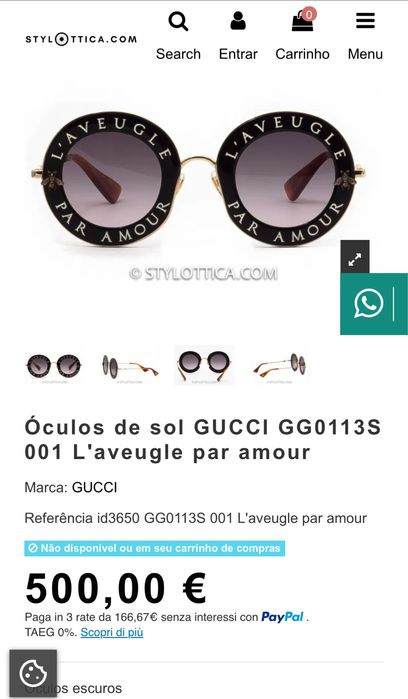 Óculos Gucci e Burberry Designer