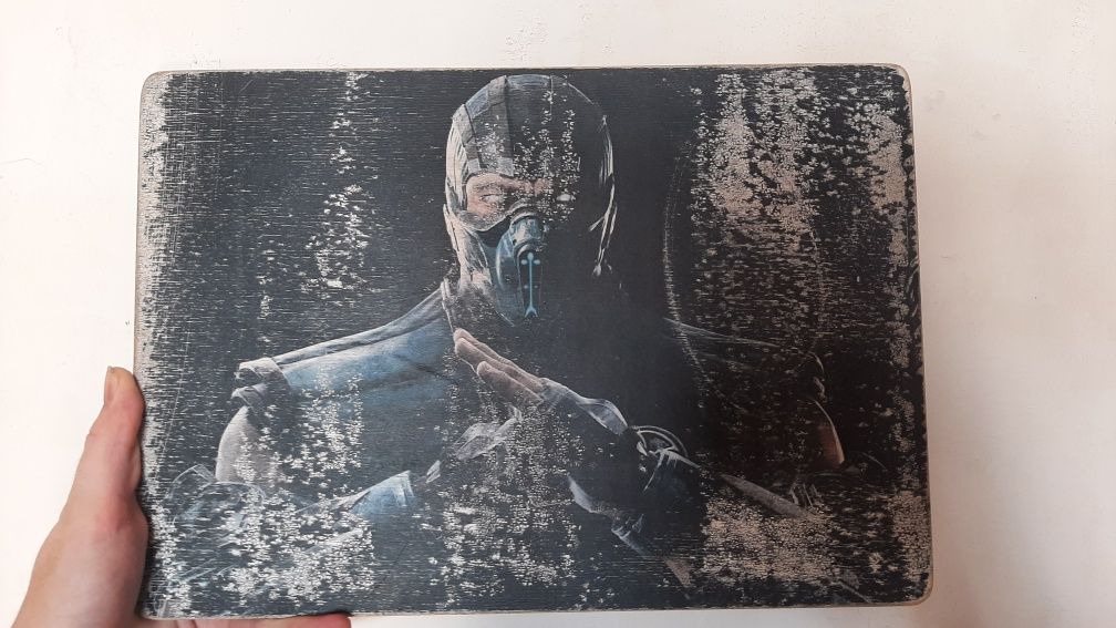 Wood Poster - Mortal Kombat - Sub-Zero || Деревянный постер Саб Зиро