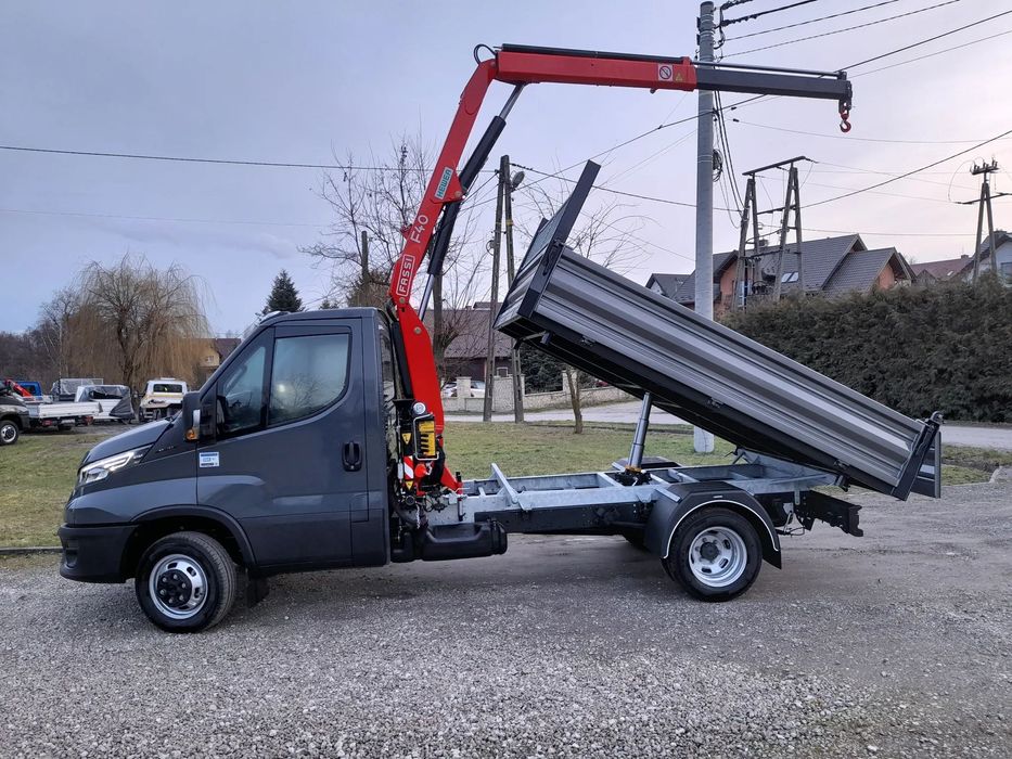 Iveco 50c16 50c18 dmc 3,5t silnik 3.0 HDS dzwig żuraw FASSI f40 WYWROTKA kiper skrzynia - NOWY- Polski salon