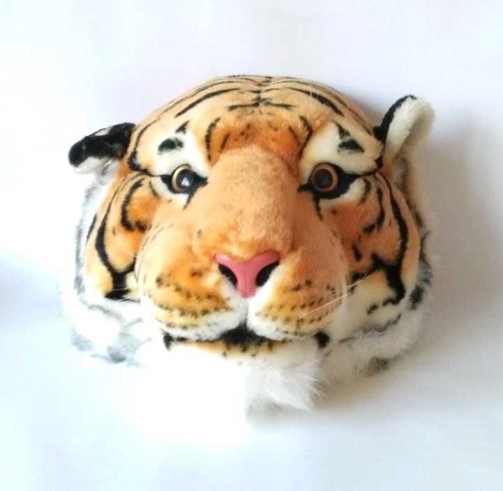 Głowa tygrysa plecak trofeum dekoracja pluszowa tygrys