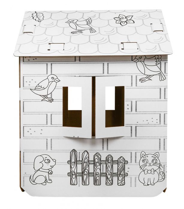 Domek Xxl Z Autem Kolorowanka 3D Dla Dzieci