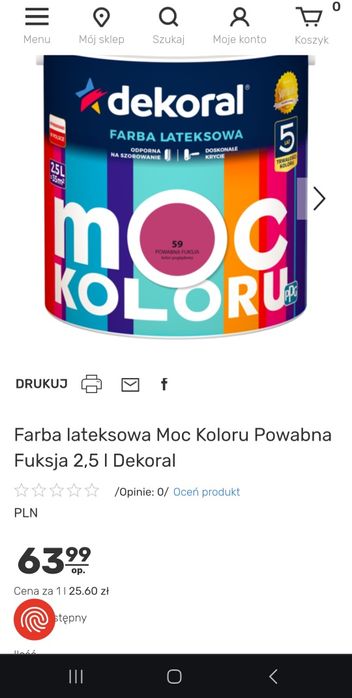 Farba decoral 2.5 l nowa