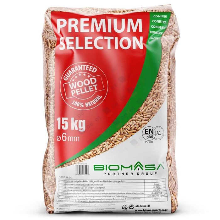 Pellet PREMIUM Selection 100% Sosna ENplus Certyfikowany Pelet