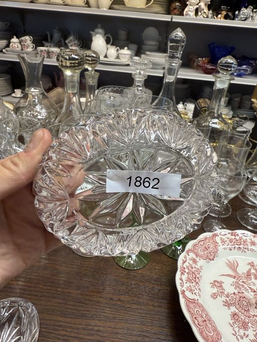 Puzdro Kryształowe jajo jajko dekoracja szklana szlifowane 1862