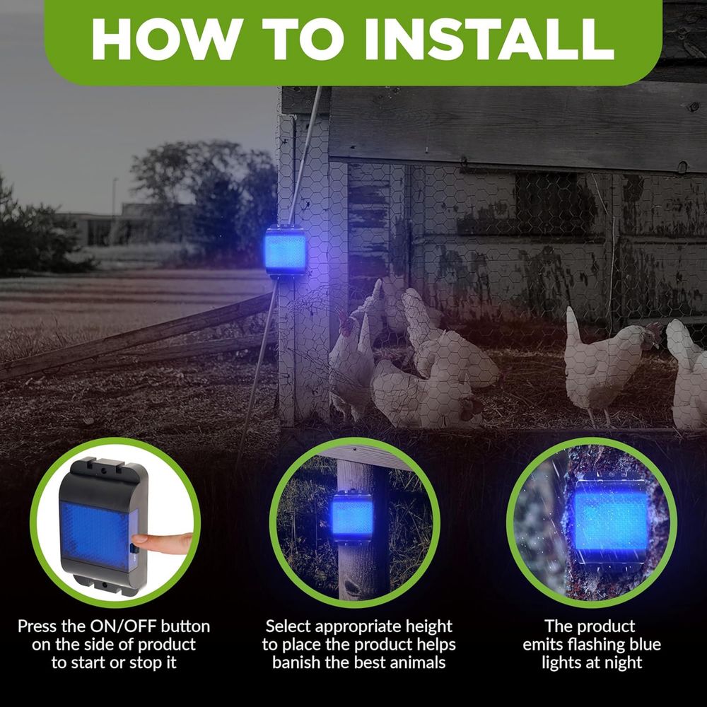 3 szt ISOTRONIC odstraszacz zwierząt z niebieskim światłem LED