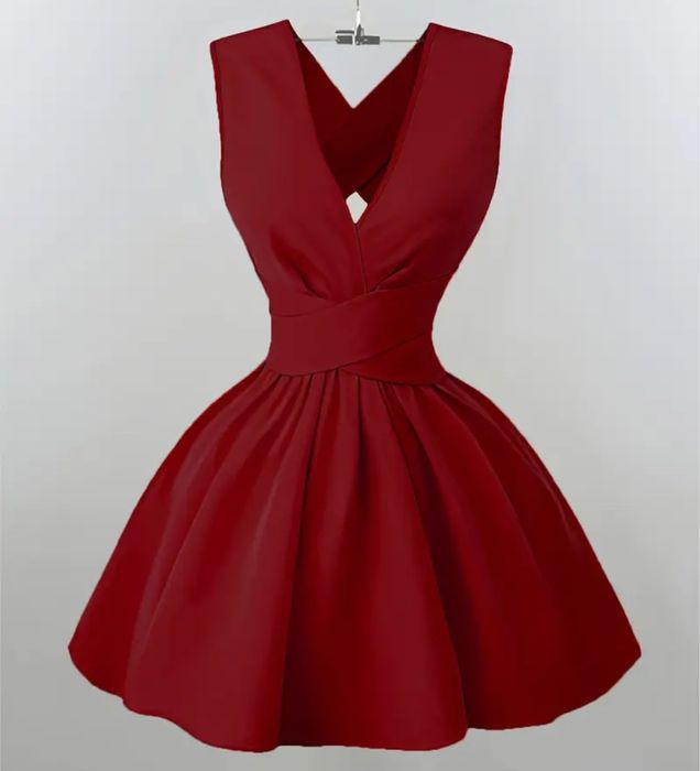 Сукня червона з пишною спідницею