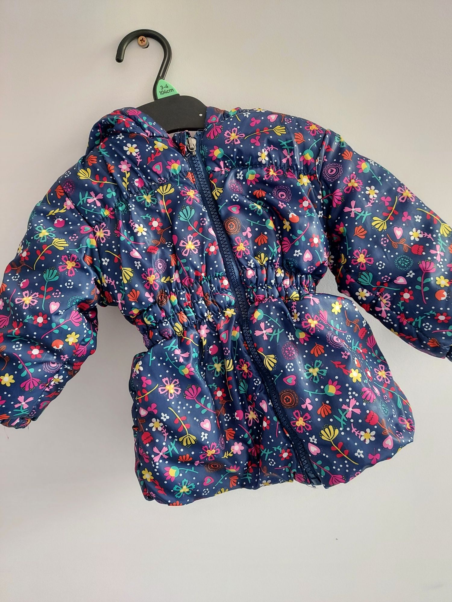 Kurtka w kwiatki dziewczęca 80cm 9-12m