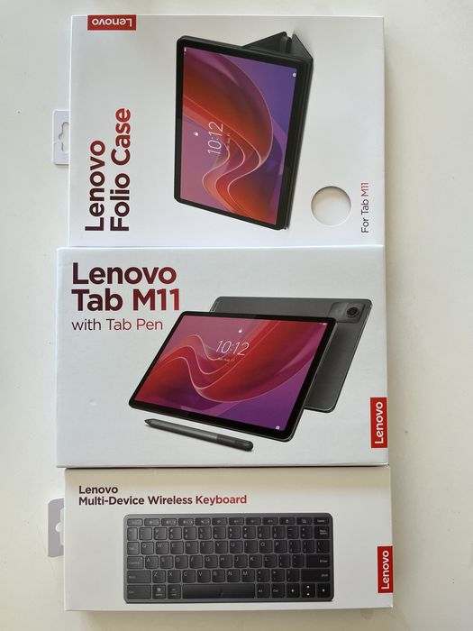 Tablet LENOVO M11 + case + klawiatura