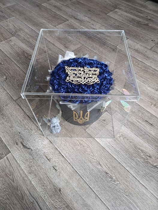 Квіти для Захісника, ручна робота, атласна стрічка