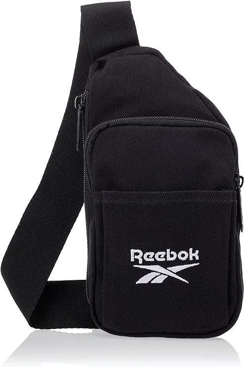 Фірмова коттонова нагрудна сумка, слінг Reebok чорна