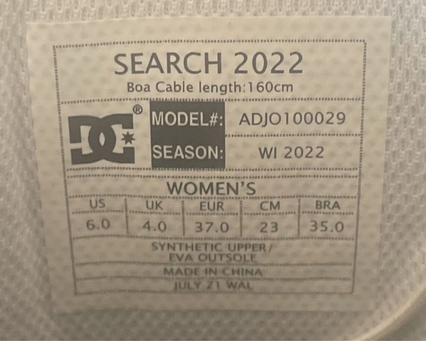 Botas Snowboard DC senhora