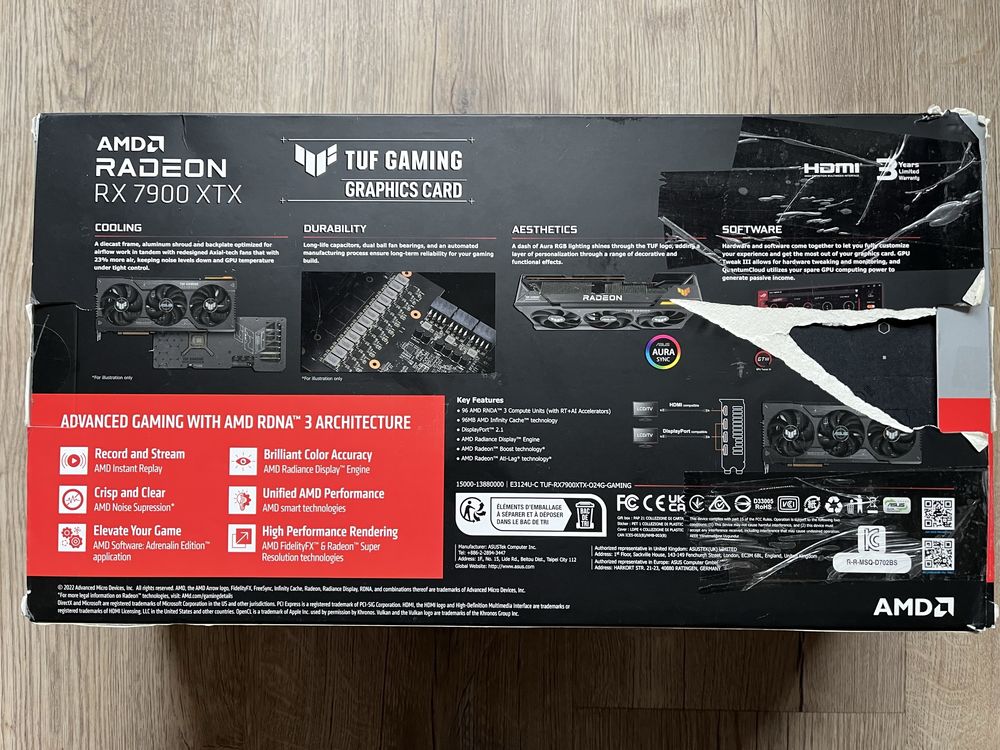 Відеокарта Asus tuf-rx7900xtx-024g-gaming