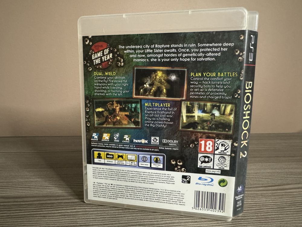 Gra PS3 Bioshock 2 z usterką/problemem CD