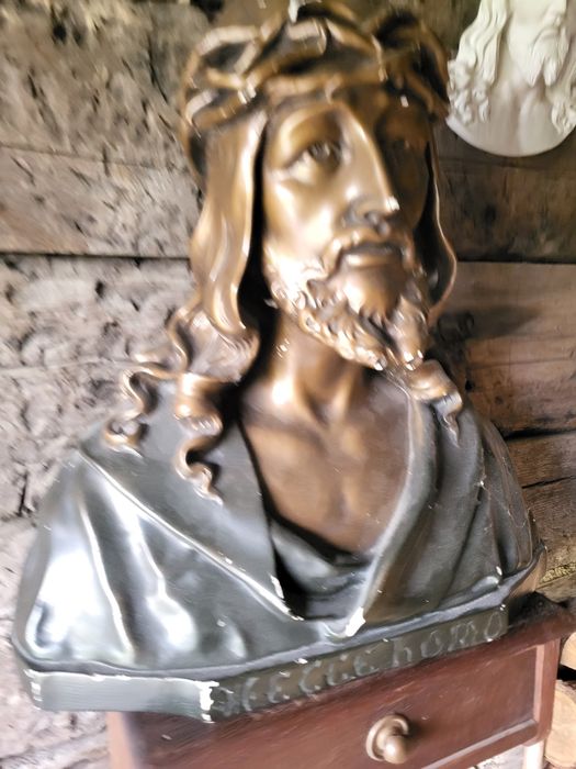 Duże popiersie Pan Jezus w cierniowej koronie Ecce Homo