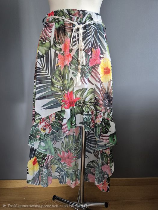 Spódnica w kwiatowe wzory rozmiar uni