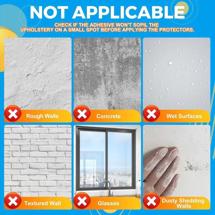 Samoprzylepna przezroczysta folia ochronna na ścianę 4szt.36x28 (221b)