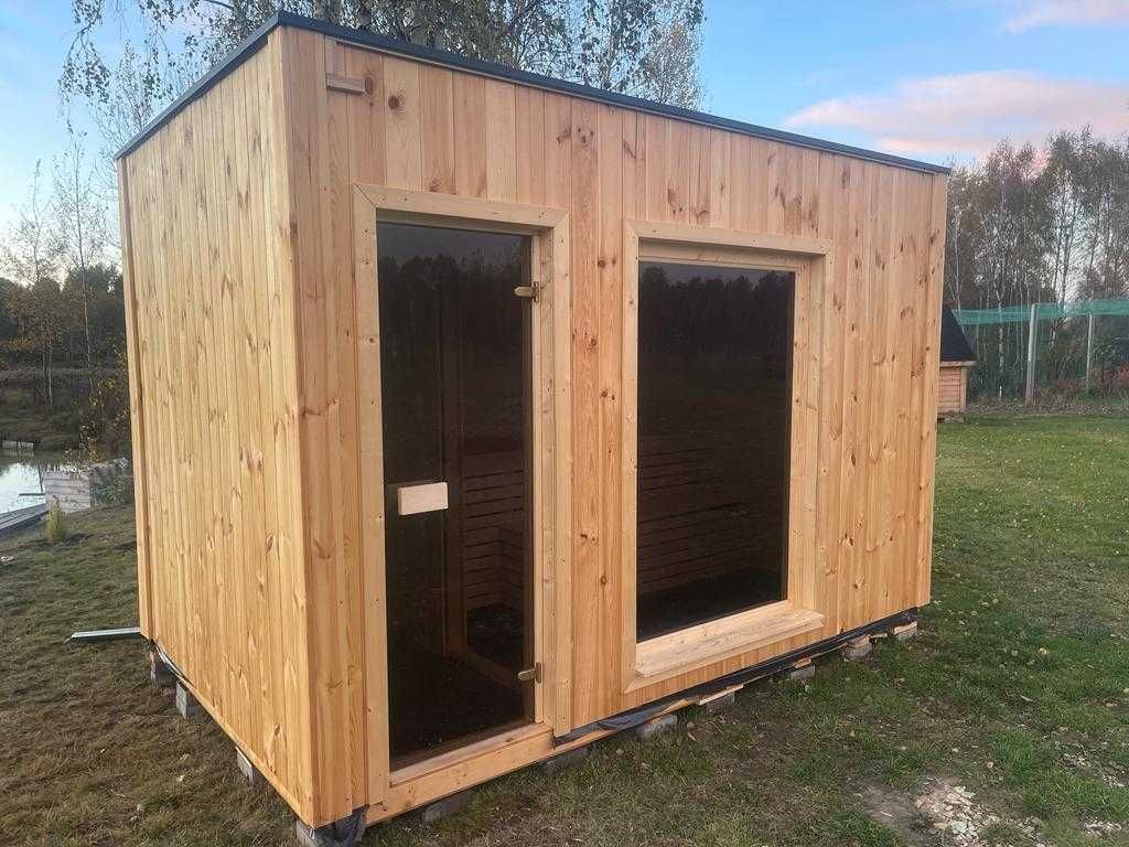 NOWOCZESNA SAUNA OGRODOWA, domek drewniany, producent, altana