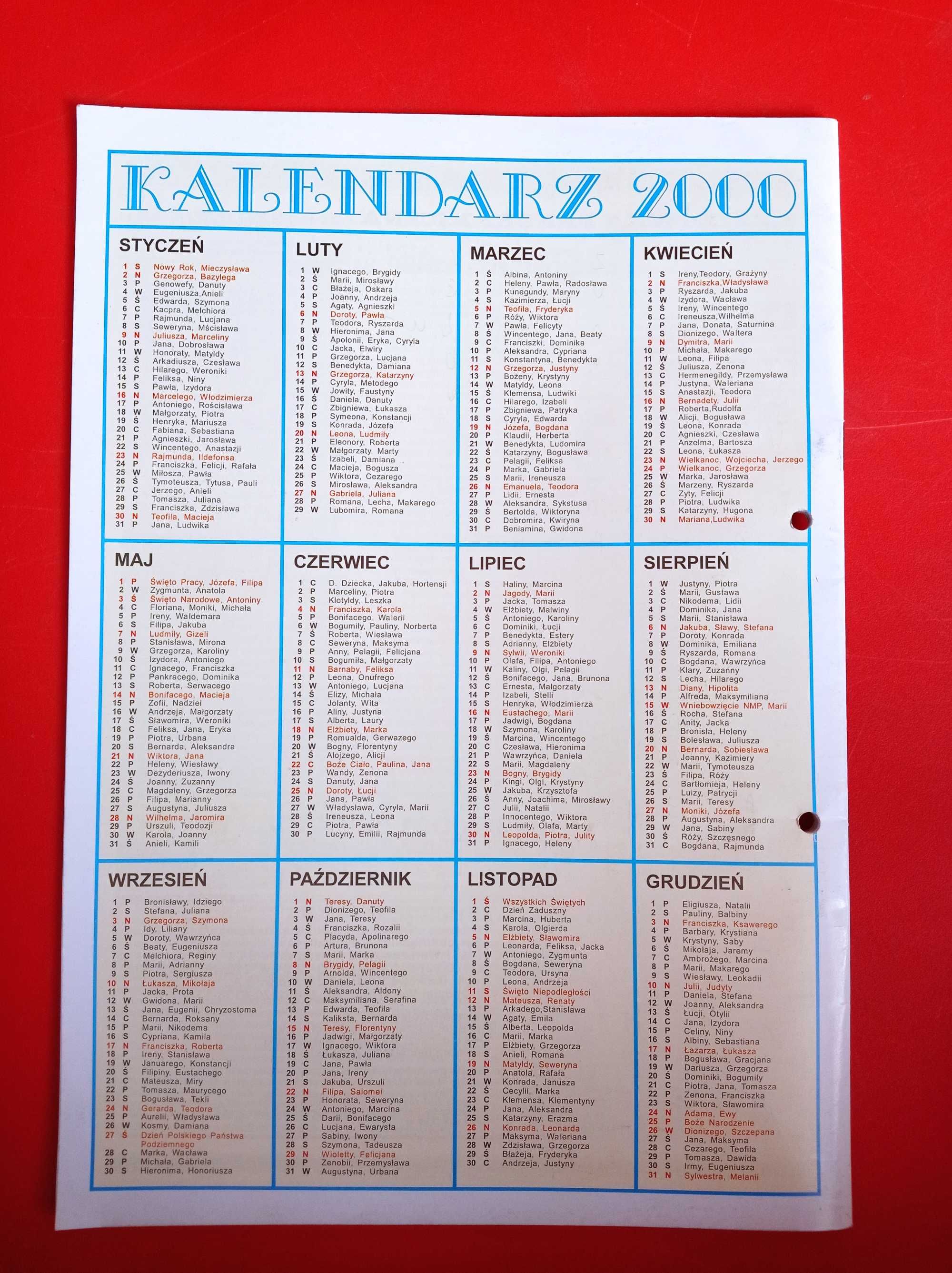 Polsce wierni nr 1/2000, styczeń 2000 + kalendarz 2000