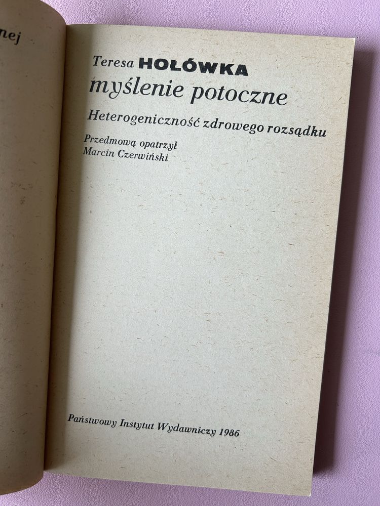 Teresa Hołówka myślenie potoczne
