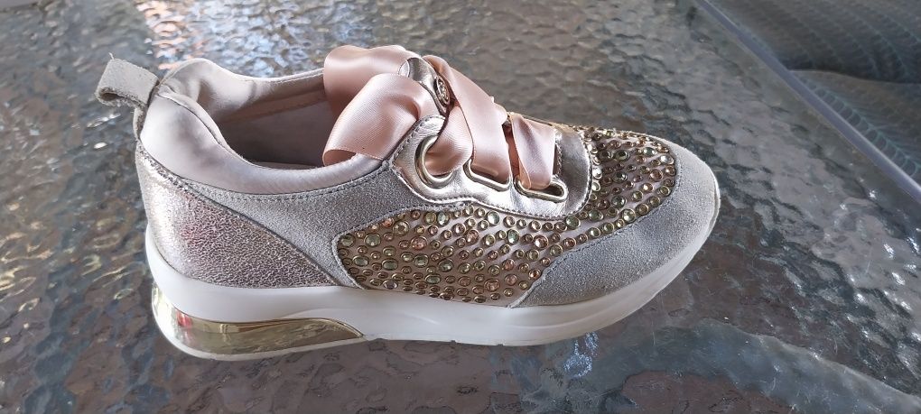 Sneakersy Liu jo rose , złote running candicr roz 36