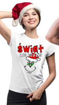 Świąt Nie bedzie Grinch Grincz Nowa koszulka damska rozmiary od S-XXL