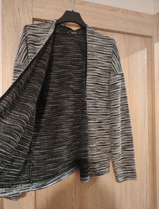 Czarno-szary kardigan/narzutka