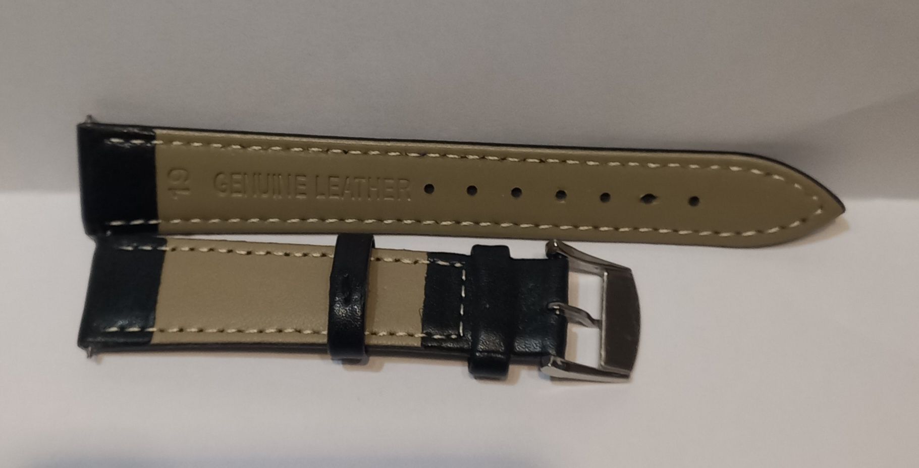Relógio/bracelete de 18 mm, com fivela prateada Longines.