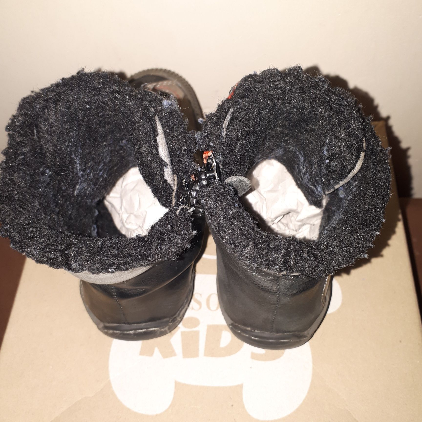 Lasocki CCC skórzane czarne buty zimowe rozmiar 27 wkładka 17.5 cm