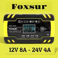 Зарядное устройство для аккумуляторов Foxsur 12В 8А, 24В 4А