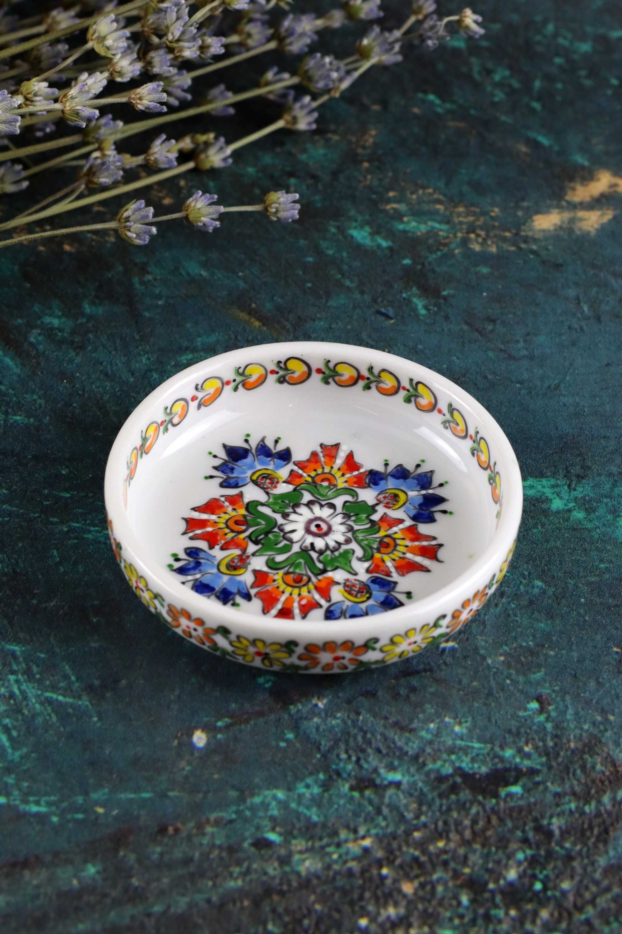 Porcelanowa miseczka z kwiatową dekoracją 2 Cepelia Opole porcelana
