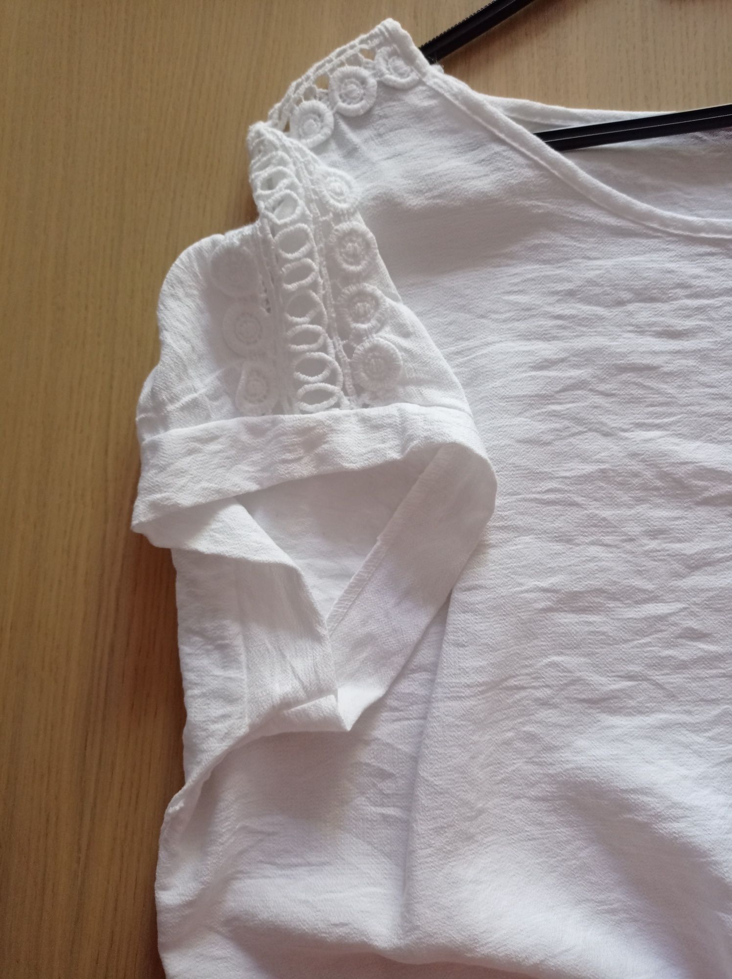 Biała lniana bluzka r. L/XL